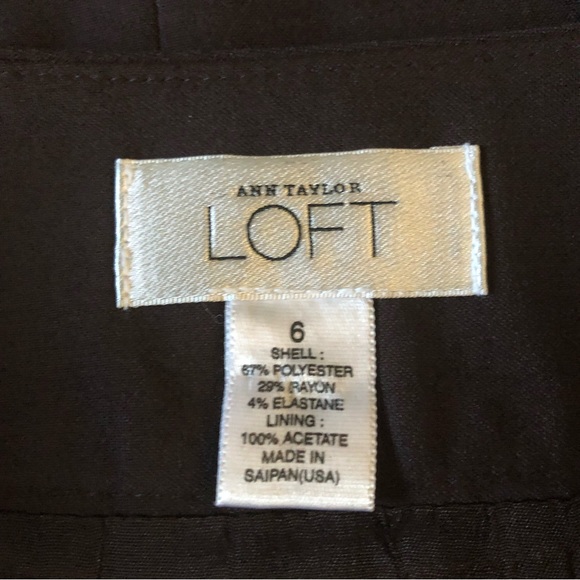 Loft Chocolate Brown Pleated Back Stretch Skirt - Picture 12 of 13